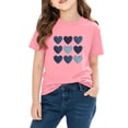 thumbnail image 3 of Posijego Kids Valentines Day Shirts Cotton T-Shirt Girls Boys Cute Heart Graphic Soft Summer Short Sleeve Tees, 3 of 9