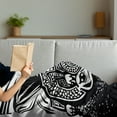 thumbnail image 3 of Dragon Soft Flannel Fleece Throw Blanket, Shadded Skin Dragon Curled up Under Long Wings Digital Sketch Illustration, Cozy Plush for Indoor and Outdoor Use, 50" x 60", Black and White, by Ambesonne, 3 of 5