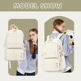 thumbnail image 3 of Inadays School Backpack, Large Capacity Bookbag for 15.6 Inch Laptop, Water-Resistant Cute Girlish Backpacks for Teen Adults Tween, Lightweight Travel Daypack for Primary Middle School College, 3 of 6