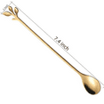 thumbnail image 7 of CCF 6pcs Elegant Gold Adult Floral Long Handle Teaspoons, 7.4" Stainless Steel Stirring Spoons for Coffee & Tea, 7 of 7