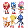 6pcs Sonic the Hedgehog cake toppers set cake decoration, Sonic figurines collection toy set for sonic birthday party supplies