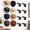 BLACK-16 Pack, variant on Black 16 Pack 2.8 Inch Adhesive Hat Hooks Wall Mounted Cap Organizer