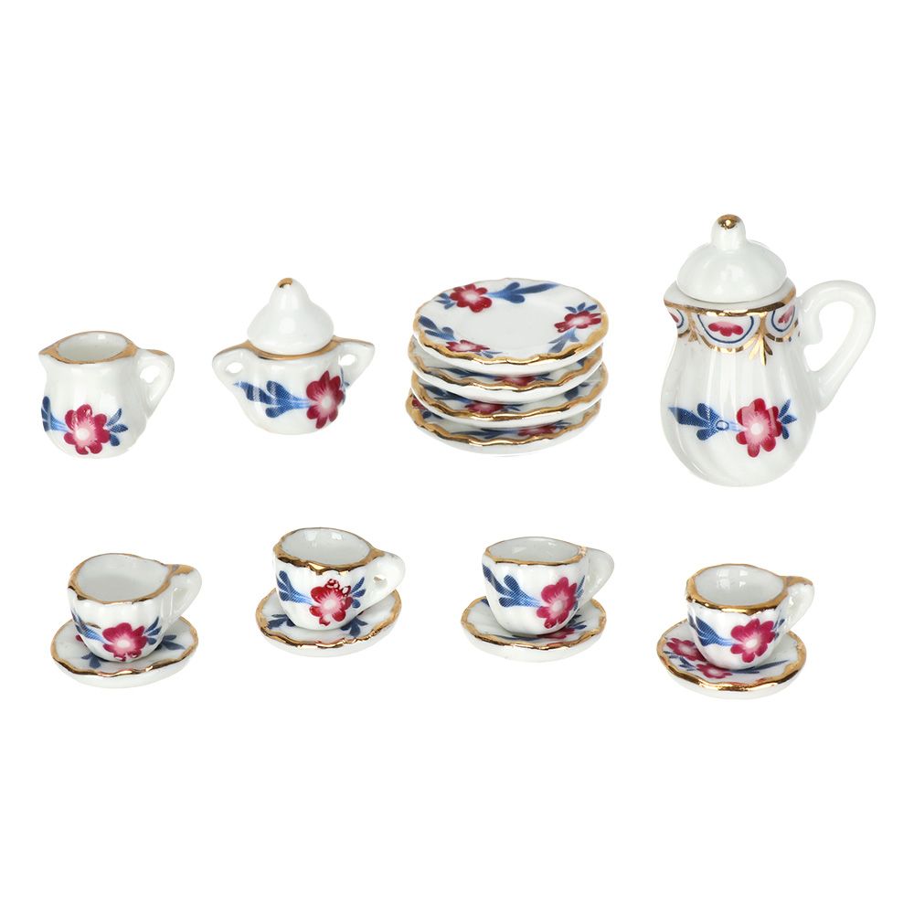 15Pcs Mini Children Toys Kitchen Accessories Dish Cup Plate Miniature