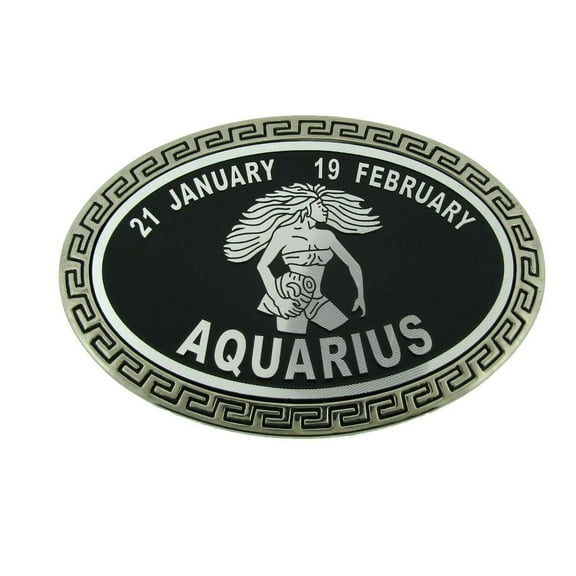 Aquarius Zodiac Sign Belt Buckle with Bottle Opener Calender Astrology Horoscope Birthday Star