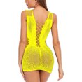 thumbnail image 4 of VISgogo Camisón Sexy Ahuecado para Mujer, Escote Profundo Sin Mangas de Una Pieza con Diseño de Diamantes de Imitación VISgogo moda, 4 of 6