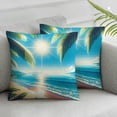 thumbnail image 2 of Throw Pillow Covers Summer Sea Decorative Pillowcase Cushion Covers Soft Velvet Pillow Cases for Sofa Couch Bed Car Bedroom Home Decor, 2 of 6