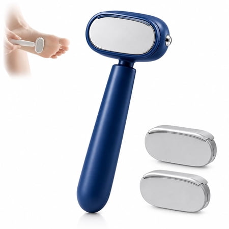 Dual-Sided Foot Callus Remover, Stainless Steel Foot File with Replaceable Blade for Home, Bathroom & Travel