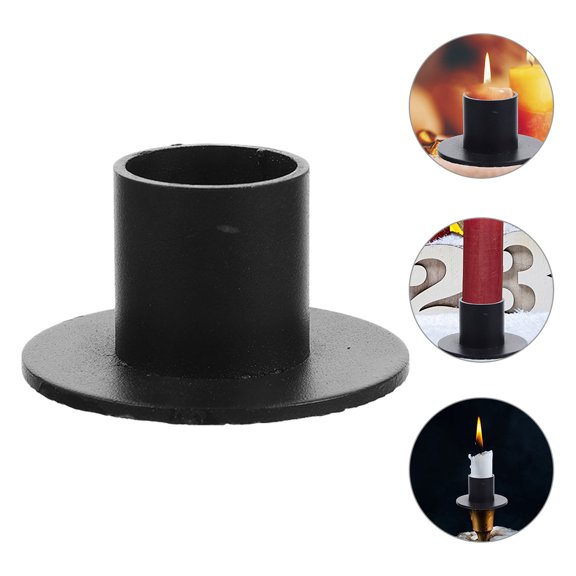 OUNONA Set of 4 Metal Candle Holders Vintage Black Table Centerpiece for Home Decor and Elegant Ambiance