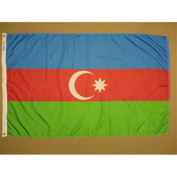 Annin Flagmakers 973706 2 ft. X 3 ft. Nyl-Glo Azerbaijan Flag