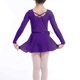 thumbnail image 2 of Maillot de ballet para niñas pequeñas, bailarina, baile, manga larga, volantes, tutú, falda, vestido de ballet y gimnasia, 2 of 5