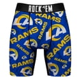 thumbnail image 2 of Men's Rock Em Socks Los Angeles Rams All-Over Logo Underwear and Crew Socks Combo Pack, 2 of 3