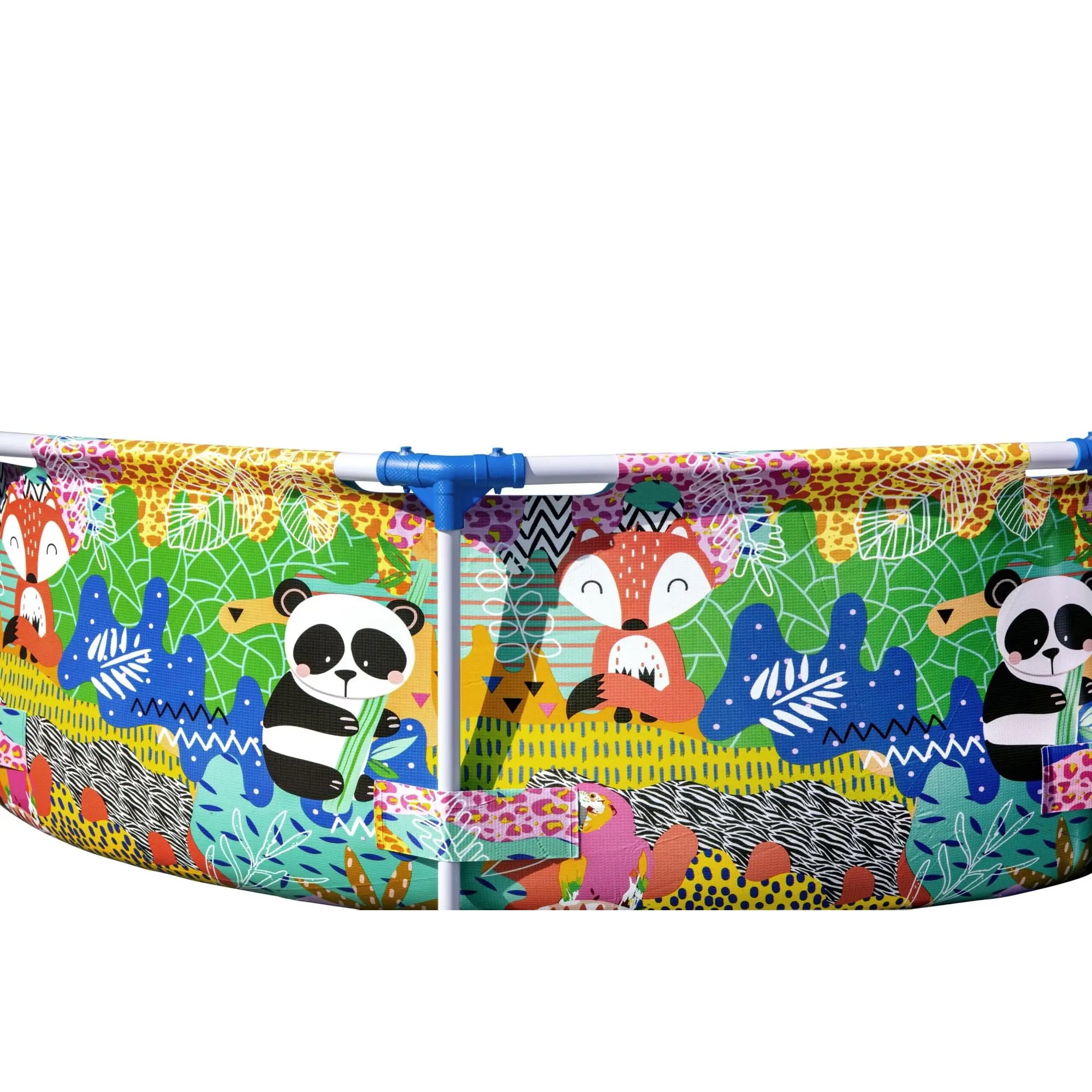 Bestway Steel Pro 9' x 26" Above Ground Round Outdoor Swimming Pool, Panda Print