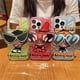 thumbnail image 2 of Carcasa Para IPhone 13 14 Plus Pro Max 14Plus Lujo Transparente TPU Textura Ondulada Powerpuff Niñas Gafas De Sol Soporte Plástico Suave Silicona A Prueba De Golpes Funda De Teléfono Móvil, 2 of 4