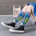 thumbnail image 5 of Vsdgher Colorful floral Knee Socks, High Socks Long Stretchy Sock Women Knee High Stocking, Long Socks for Women, 5 of 6