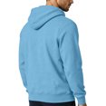 thumbnail image 5 of TQWQT Mens Solid Pullover Hoodie Drawstring Hooded Sweatshirt with Kangaroo Pocket Drop Shoulder Loose Long Sleeve Casual Tops Fall Clothes Sky Blue XL, 5 of 8