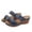 Dark Blue, variant on Wedge Sandals For Women Open Toe Two Strap Slides With Floral And Rhinestone Accents For Summer Wear