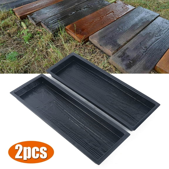 Stepping Stone Concrete Molds Old Wooden Boards Set 2 Mould Garden Yard Path!