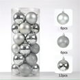 thumbnail image 5 of Gallickan Christmas Ornament, 24 Pack 1 Inch Hanging Baubles, Shiny Tree Decor, Holiday Party Decorations for Home Festive Display, Silver, 5 of 5
