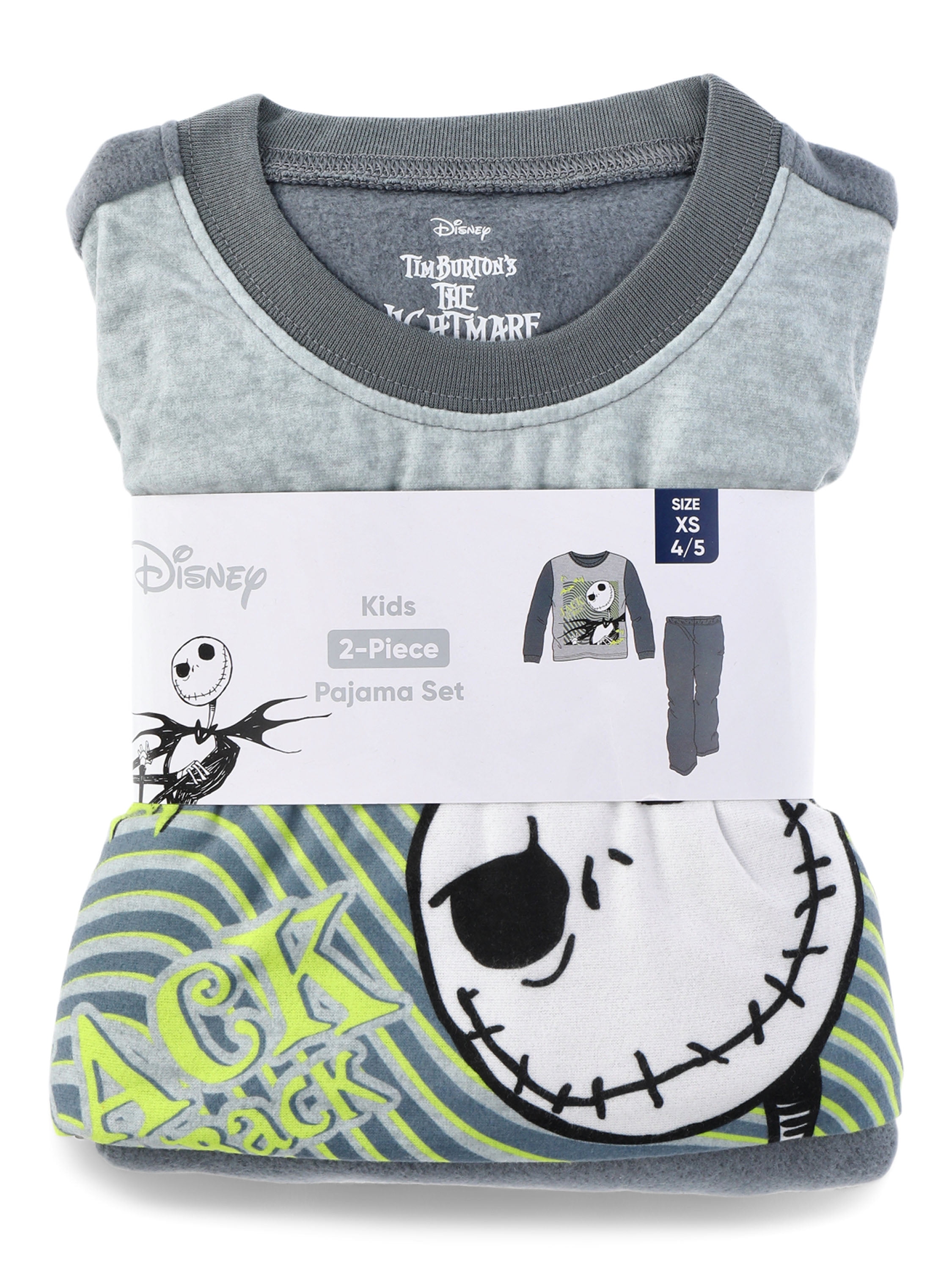 The Nightmare Before Christmas Boys Long Sleeve Top and Pants Pajama Set, 2-Piece, Sizes 4-12