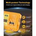 thumbnail image 3 of Cargador de batería Aoasur DCB102 para Dewalt 20V 6.0Ah, paquete de 2, 3 of 7