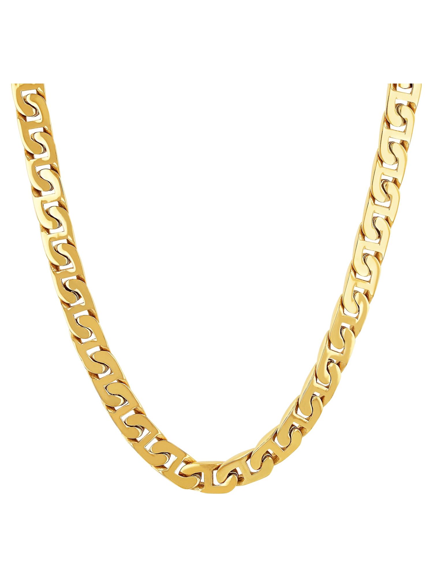 Men's Gold-Tone Stainless Steel Mariner Link 24" Chain - Brilliance Fine Jewelry
