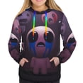 thumbnail image 2 of Lsque The Binding of Isaac Pattern Casual Women's Hoodie,Hooded Sweatshirt with Kangaroo Pocket,Pullover Hoodie with Eye-catching Drawstrings-Medium, 2 of 8