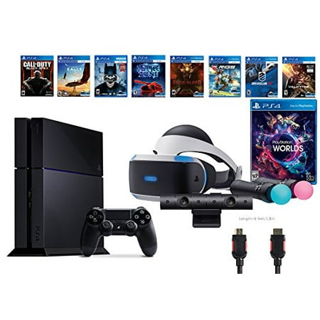 PlayStation VR Launch Bundle 9 Items:VR Launch Bundle,PS4 Call of Duty,7VR Game Disc Until Dawn,Rush of Blood,EVE:Valkyrie, Battlezone,Batman:Arkham VR,DriveClub,Eagle Flight,Combat League