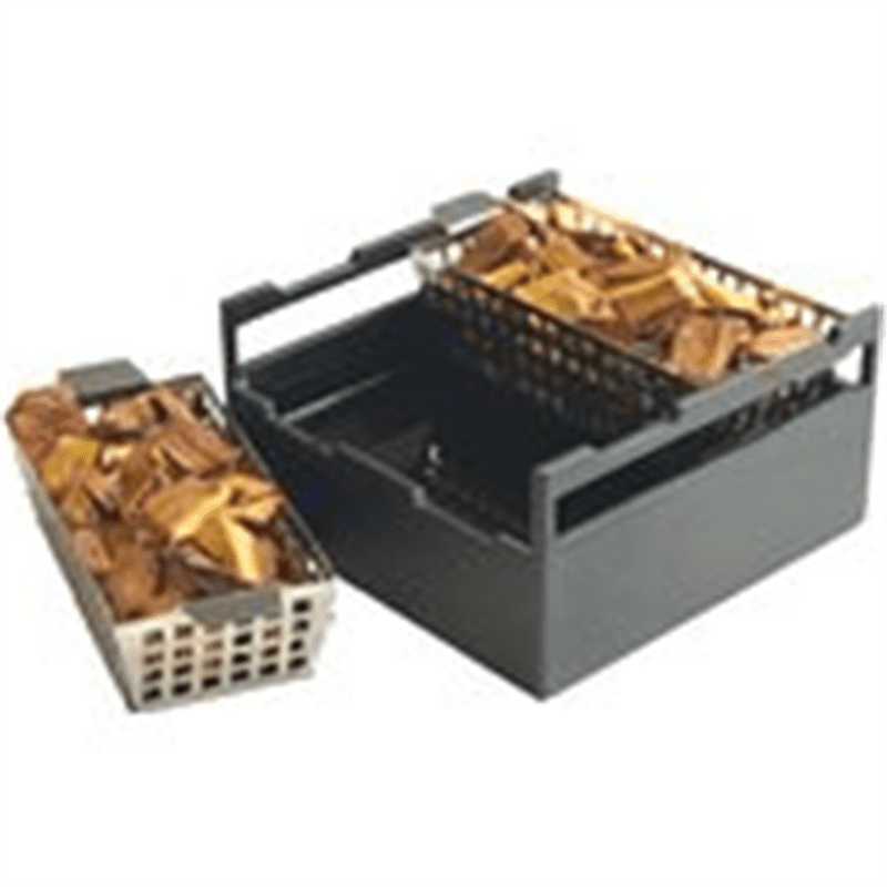 Steven Raichlen Barbeque Tools Soak & Smoke Wood Chip Soaker Box BBQ Smoker Set 