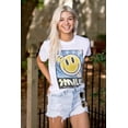 thumbnail image 4 of Retro Smile World Tour Positive Vibes Men's Graphic T Shirt Tees Brisco Brands S, 4 of 6