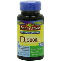 Nature Made Vitamin D3 5000 IU Ultra Strength Bone Health, 90 soft gels