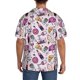 thumbnail image 3 of Fotbe Wine Camisa Estampada de Manga Corta para Hombre, Casual de Verano, Estilo Playero, Sin Arrugas-Medium, 3 of 5