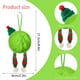 thumbnail image 3 of Bolas de adornos para árboles de Navidad | Textura verde peluda • Acento de cinta • Decoraciones navideñas de toque suave • Adornos colgantes duraderos • Encanto festivo moderno • Una pieza, 3 of 9