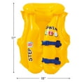 thumbnail image 3 of Pool Central Children's Swimming Pool Training Vinyl Swim Vest - Yellow/Blue - XS, 3 of 5