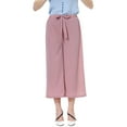 thumbnail image 3 of yillto Women Wide Leg Capris Pant Palazzo Dressy Casual Trousers Summer High Waist Lounge Capri Pants, 3 of 7