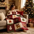 thumbnail image 4 of Kojanyu Christmas Printed Throw Blanket, Soft Holiday Blanket Warm Festive Xmas Nap Blanket for Sofa Bed Office, 4 of 6