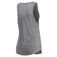thumbnail image 3 of Women's Fanatics Heathered Gray Brooklyn Nets Quality Time Open Scoop Neck Tri-Blend Tank Top, 3 of 3