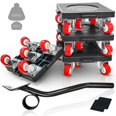 Iweighoola Furniture Mover Sliders & Lifter Tool Set, 950 lb Load Heavy Furniture Transport Moving Tools with 360° Rotation Universal Wheels 4.13 x 4.6 x 14.8 in