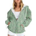 thumbnail image 2 of Chandails à Capuche Zippés pour Femmes Rabais de 50 % en Liquidation Blouse Imprimée Mode Hauts à Manches Longues Chandail Poches à Capuche, 2 of 6