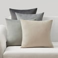 thumbnail image 5 of Top Fine Velvet Soft Solid Decorative Square Throw Pillow Covers Set Cushion Case for Spring Sofa Bedroom 16x16 Inch,Grey,Set of 4, 5 of 7