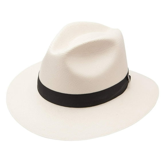 Stetson Gulfport Men's Shantung Straw Center Dent Fedora Hat Natural Made In USA (7 3/8)
