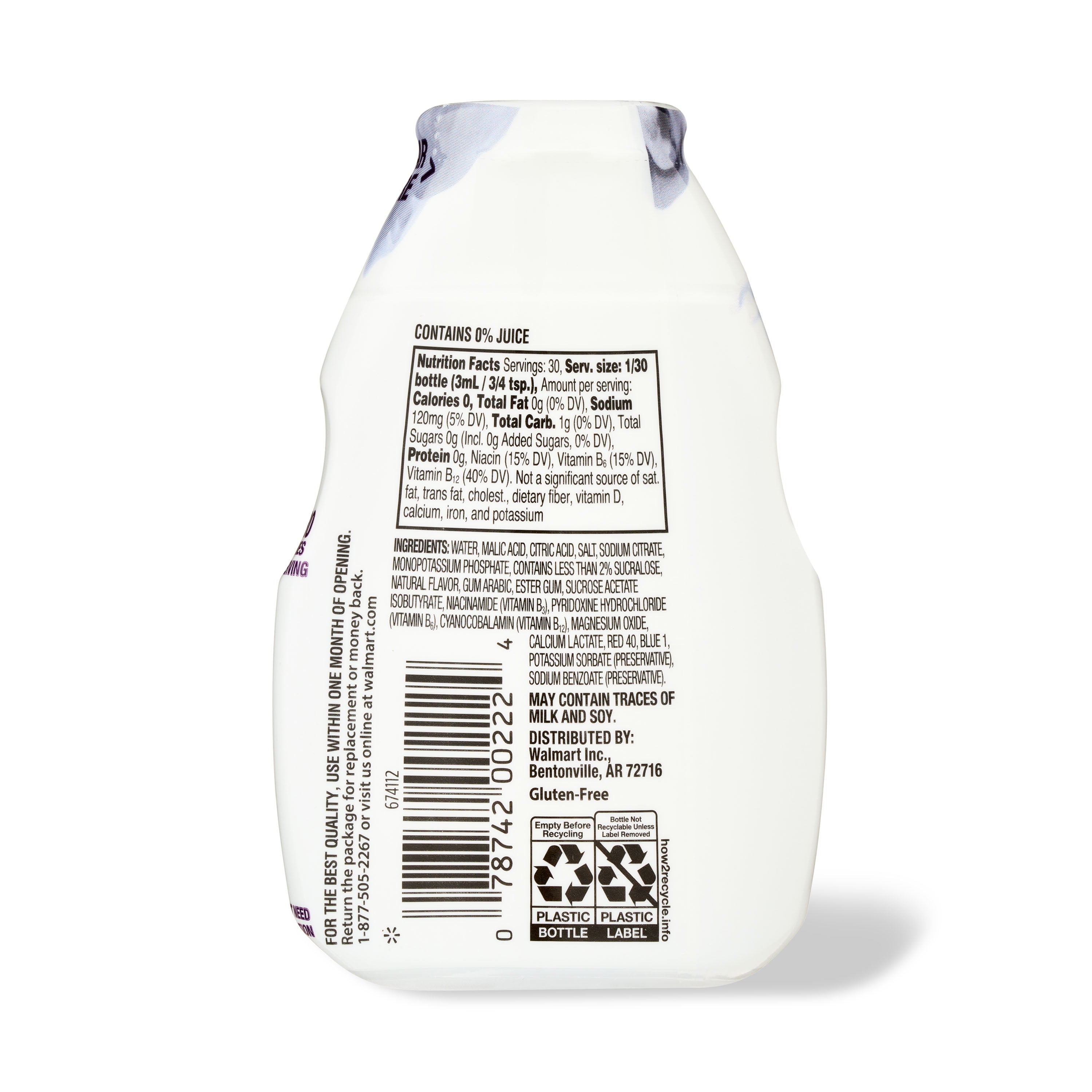 (2 pack) Great Value Mixed Berry Drink Enhancer Liquid, 3.1 fl oz