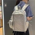 thumbnail image 7 of Hzzsbu Ita Bag Clear Backpack Heavy Duty PVC Transparent Backpack Multiple Pockets Bookbag for Concert Work Security Travel Festival, 7 of 7