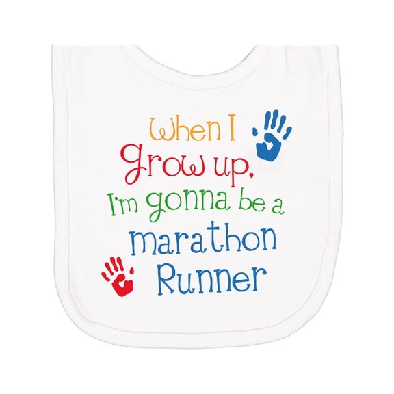 Inktastic Marathon Runner Future Newborn Bib