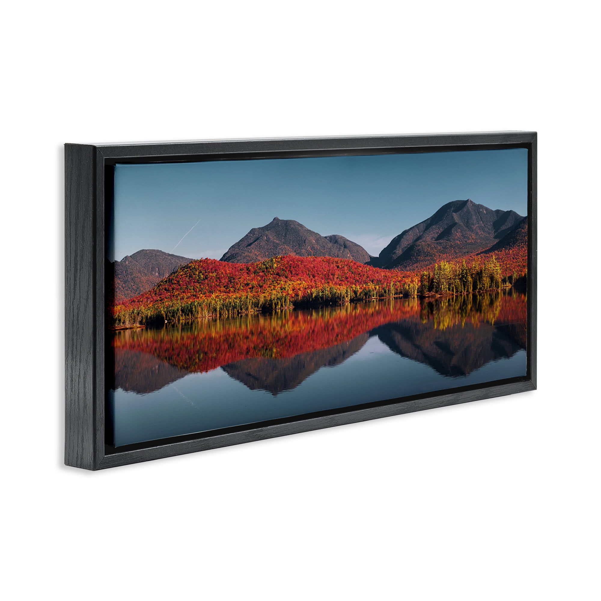 Stupell Industries Autumn Panorama Reflections Black Framed Floater Canvas Wall Art, design by Jonathan Zaharek