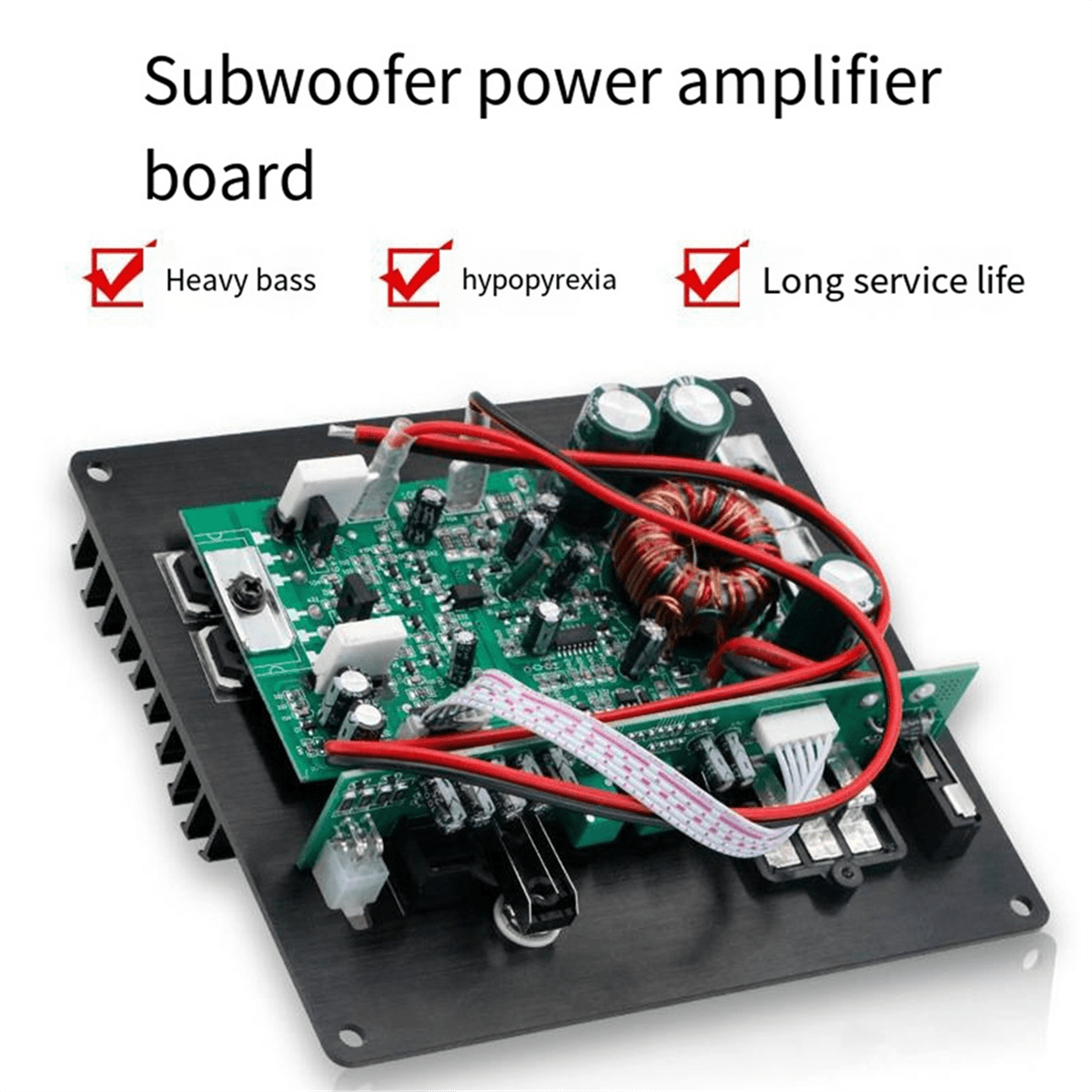 Car Audio 12V Single-Channel Bass Amplifier High-Power Car Amplifier Digital Amplifier Board