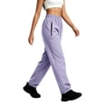 thumbnail image 3 of APEXFWDT Women's Packable Rain Pants Lightweight Nylon Waterproof Hiking Fishing Pants Elastic Waist Casual Pant for Outdoor,XXXL,Purple, 3 of 7