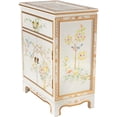 thumbnail image 4 of Oriental Furniture White Lacquer Cabinet with Bird and Flowe Hand-Painted, White, 4 of 7