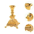 thumbnail image 3 of Candelabro decorativo, soporte para fotos, candelabro Retro Premium, candelabro para decoración de celebración de dormitorio Oro, 3 of 8