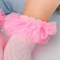 thumbnail image 4 of JUNWELL 1pair Girls‘ Mesh Lace Socks With Dancing Floral Pattern For Older Kids, 4 of 6