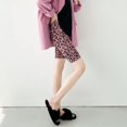 thumbnail image 4 of Women Leopard Print Biker Shorts, High Waist Tummy Control Butt Lift Workout Shorts, 4 of 8